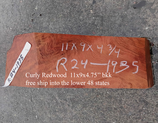 Curly Redwood | Turning block | Craft Wood | R24-1935