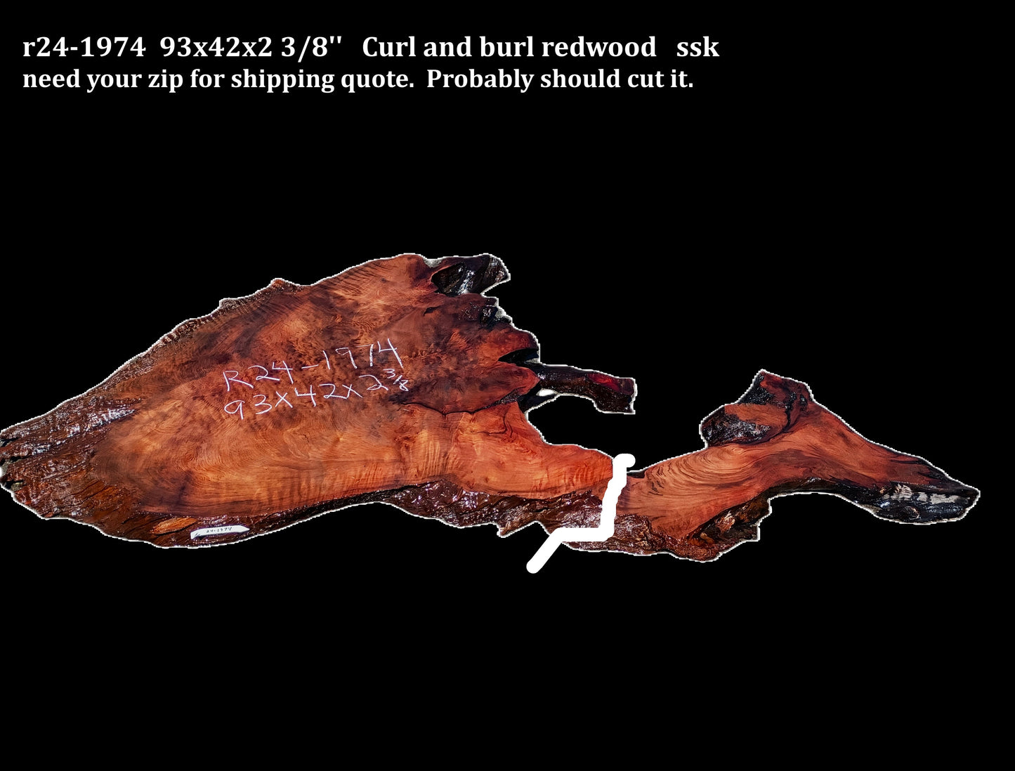 Curl and Burl Redwood | DIY | River Table | Craft Wood | R24-1974