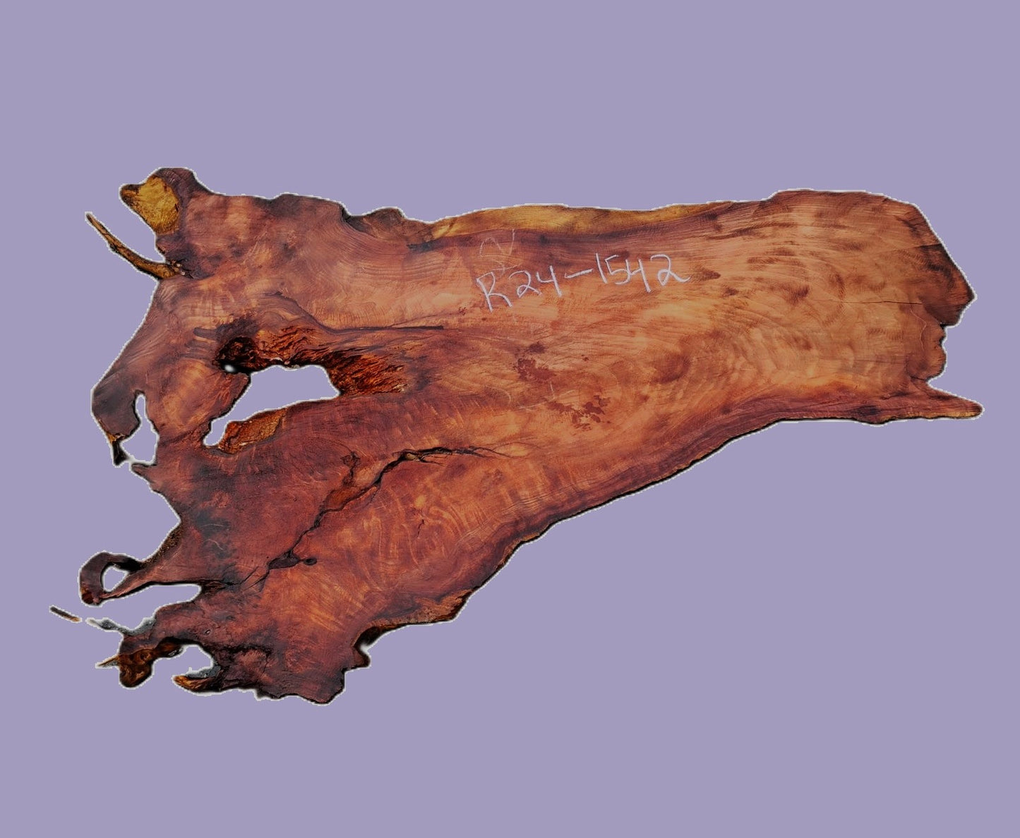 Curly Redwood Slab | Desk | Table | Bar | DIY Craftwood | R24-1542