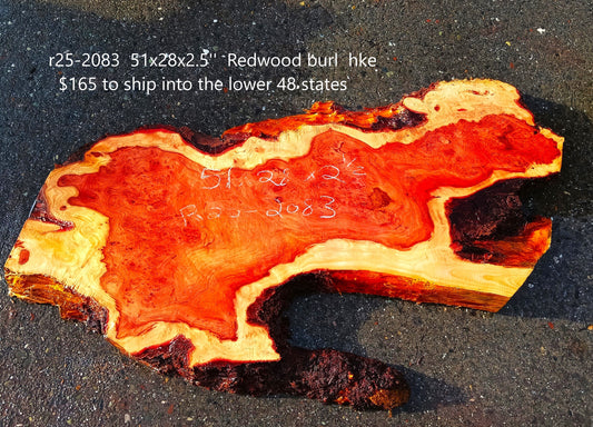 Redwood Lace Burl Slab | River Table |Art | DIY Crafts | R25-2083