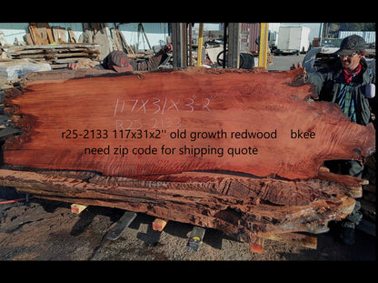 Old Growth | Redwood Slab | DIY | Table | R25-2133