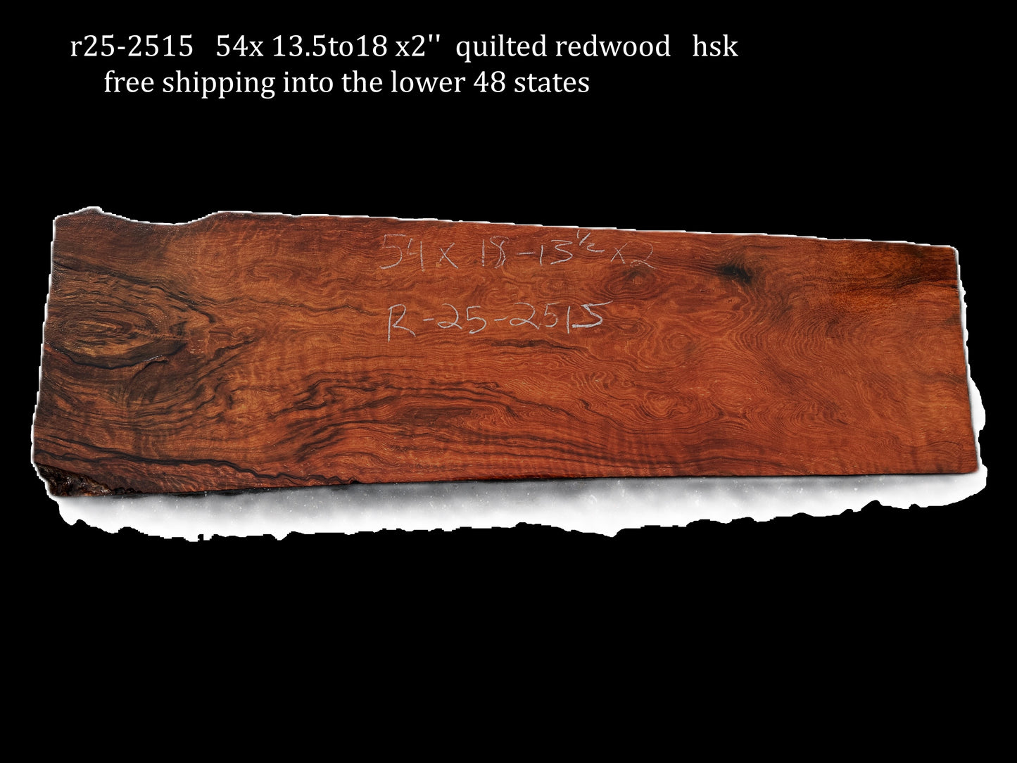 Quilted Redwood Slab | DIY | River Table | Craft Wood | R25-2515