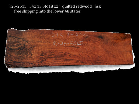 Quilted Redwood Slab | DIY | River Table | Craft Wood | R25-2515