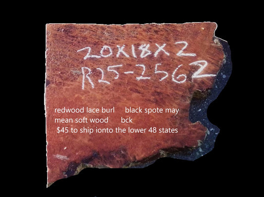 Redwood slab | Lace Burl | Craft Wood | DIY | R25-2562