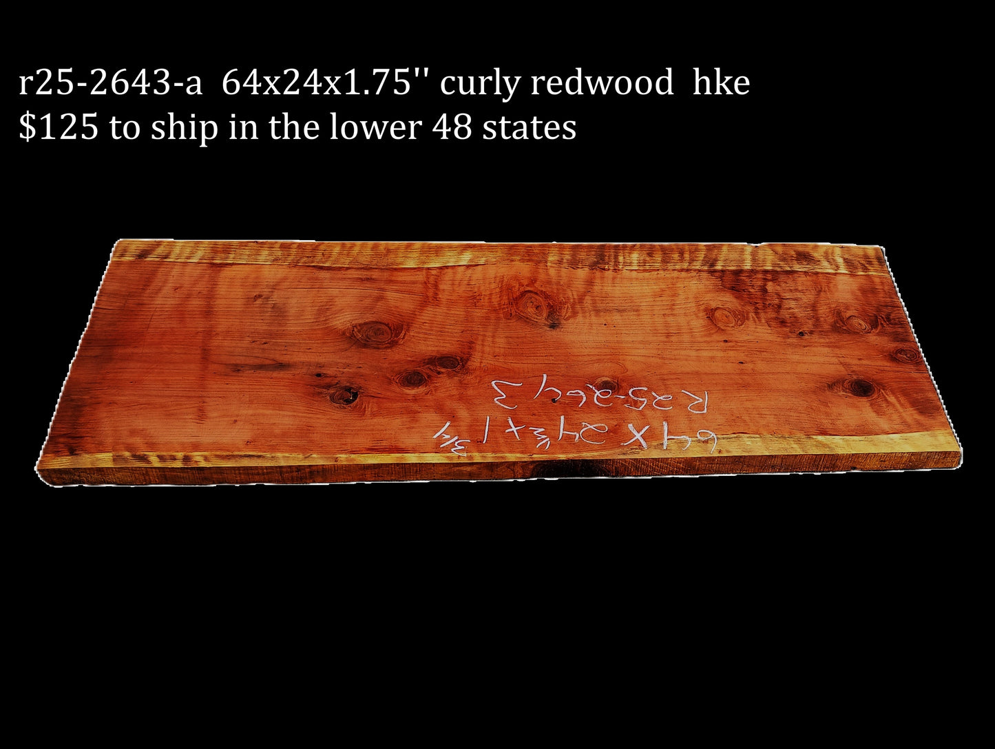 Curly Redwood Slab | Desk | Table | Bar | DIY Craftwood | R25-2643
