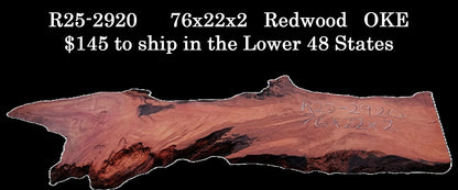 Curly and Burl | Redwood Slab | DIY | Table | R25-2920