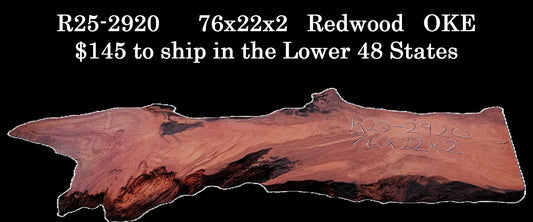 Curly and Burl | Redwood Slab | DIY | Table | R25-2920