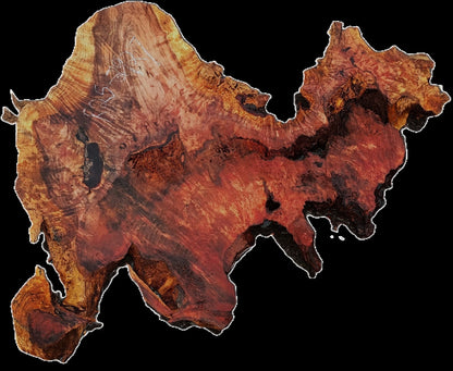 Curly and Burl | Redwood Slab | DIY | Table | R25-2927