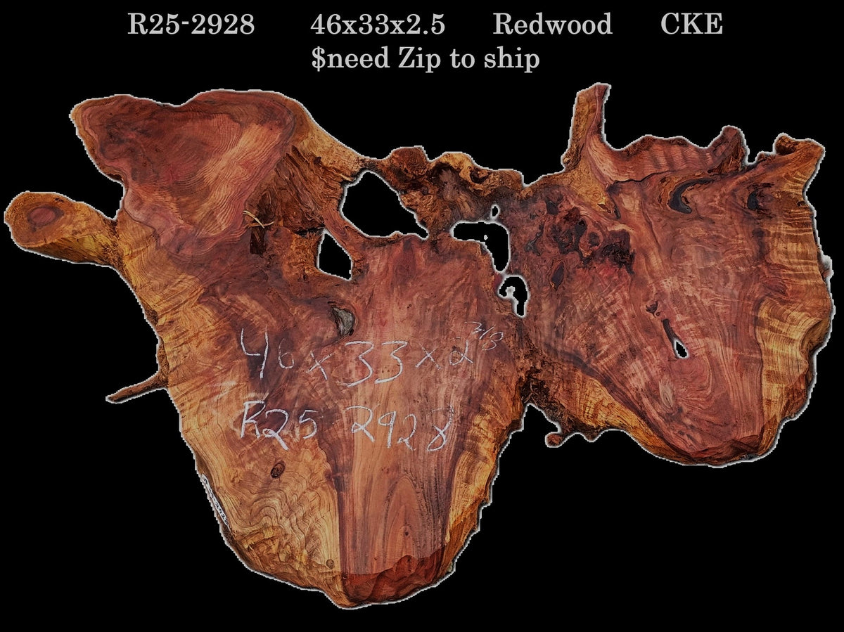Curly and Burl | Redwood Slab | DIY | Table | R25-2928 (Copy)