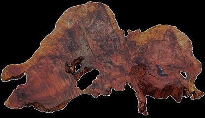 Curly and Burl | Redwood Slab | DIY | Table | R25-2928