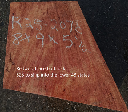 Redwood Lace Burl | Turning block | Craft Wood | R25-2078