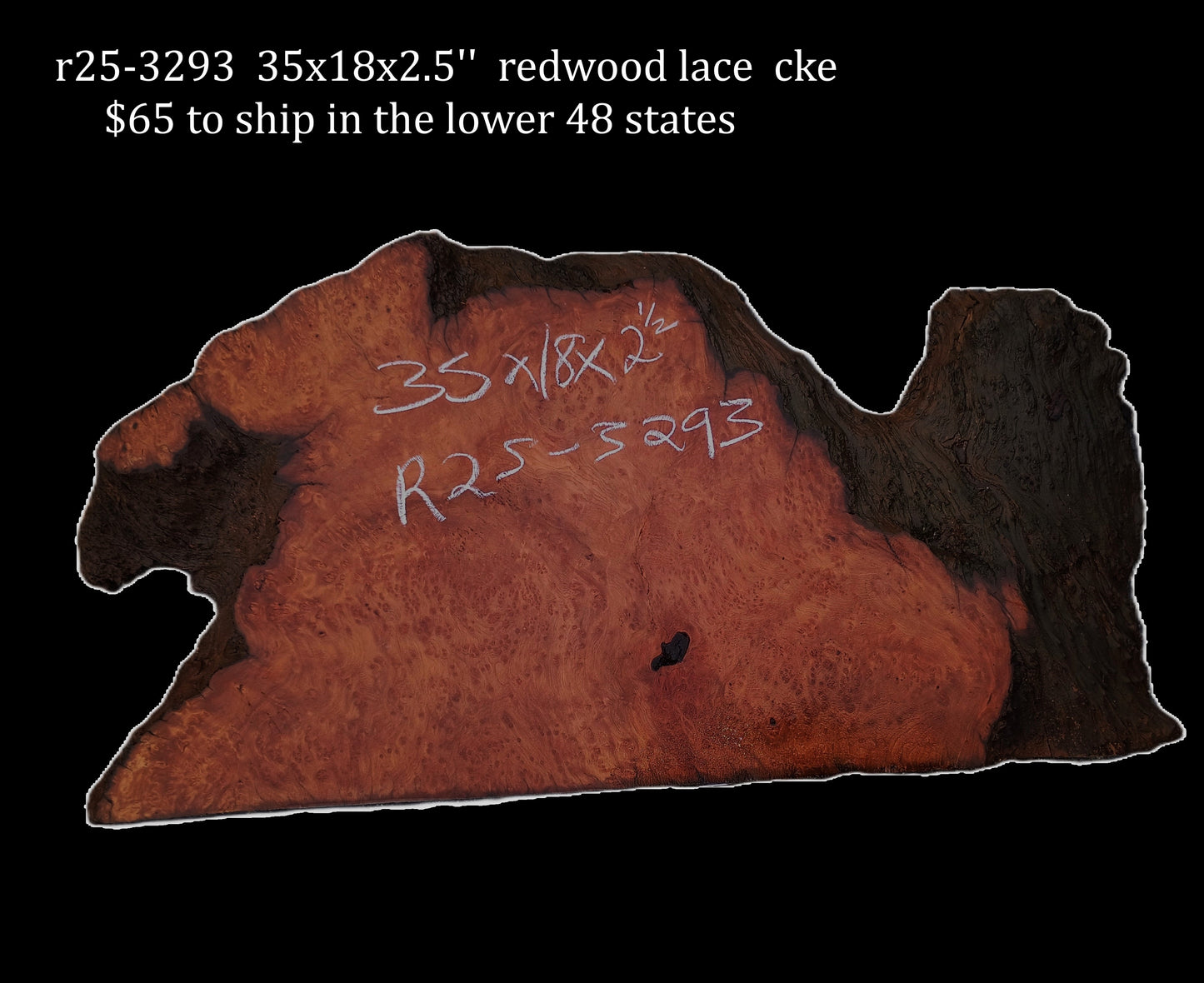 Redwood Lace Burl | DIY | Desk | Table | R25-3293