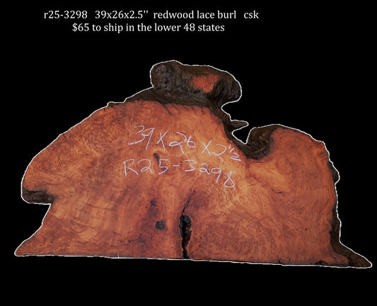 Redwood Lace Burl | DIY | Desk | Table | R25-3298