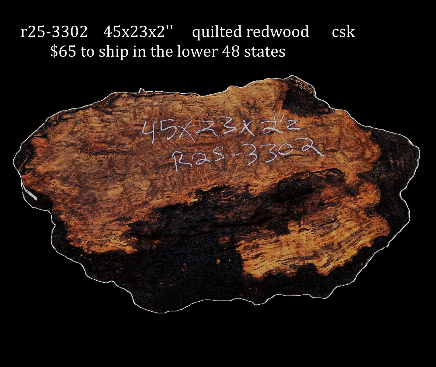 Quilted Redwood Burl | DIY | River Table | Live Edge | R25-3302