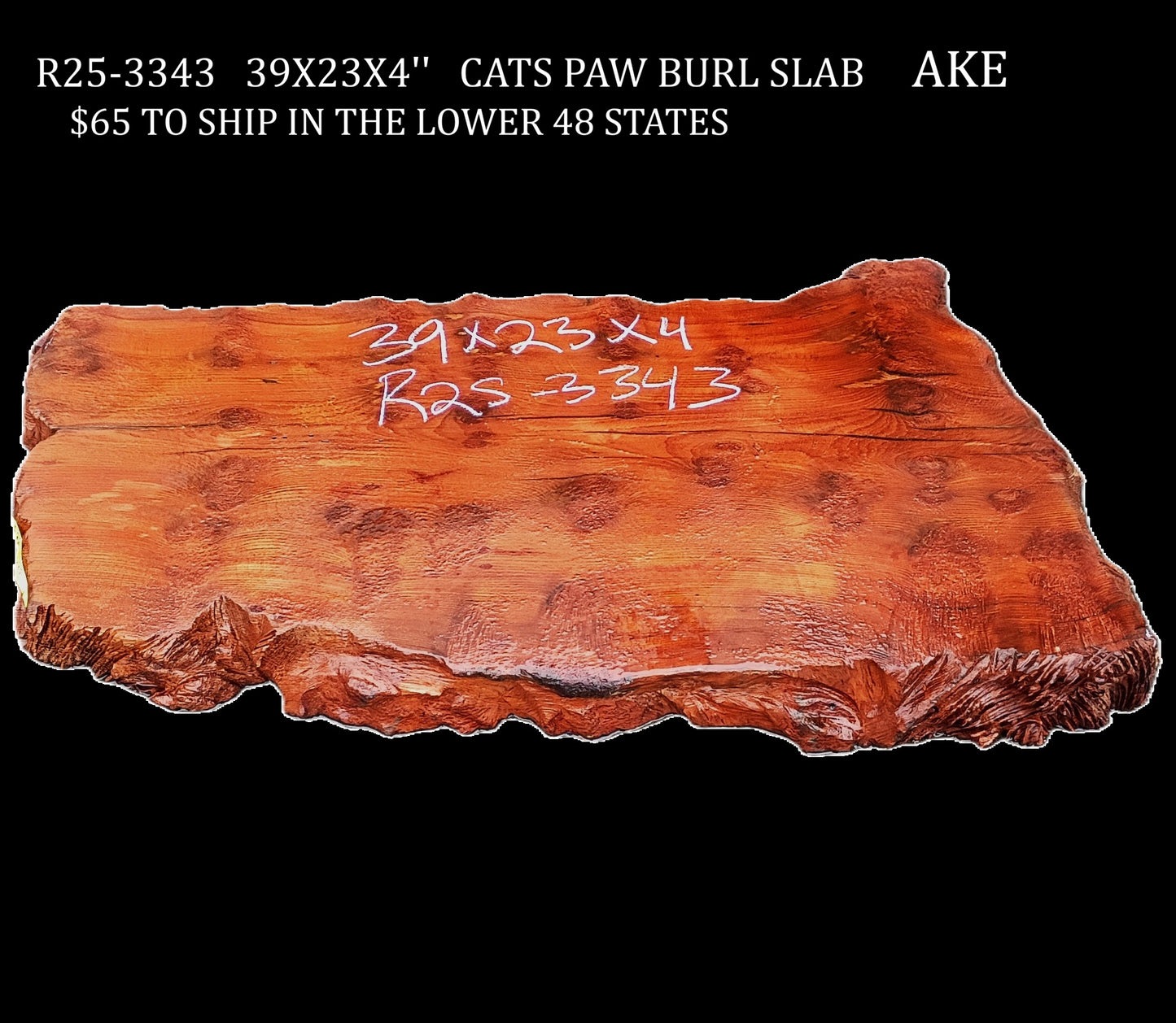 Cats Paw Redwood Slab | DIY craft wood | Epoxy River Table | Redwood | R25-3343