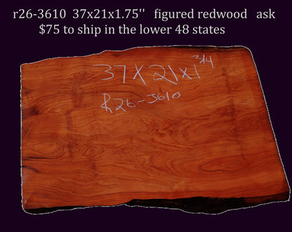 Figured Redwood | DIY | Craft Wood | live edge | r26-3610 (Copy)