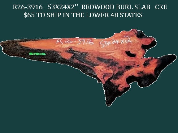 old growth | Redwood Burl Slab | DIY | river table or headboard | R26-3916