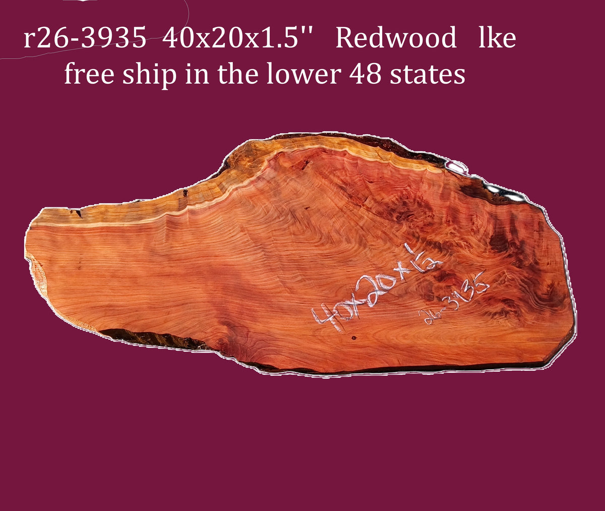 Redwood Slab | DIY | craft woods | wood sign | R26-3936