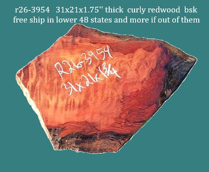 Redwood Slab | OG Redwood Curly Burl | DIY | craft woods | clock | R26-3954