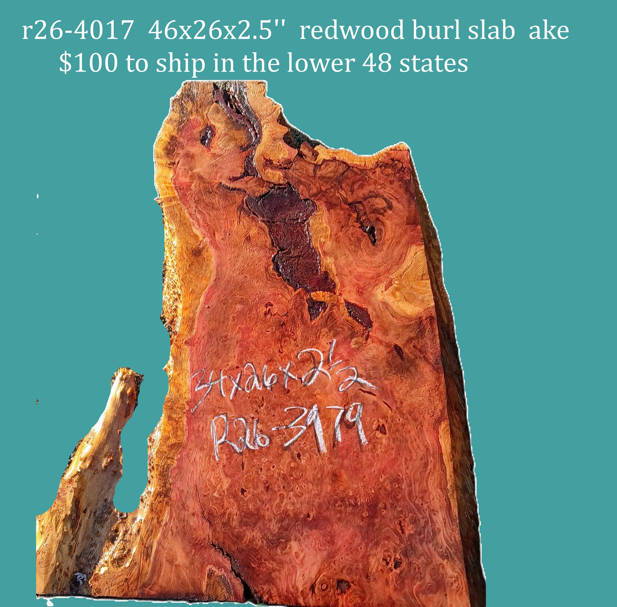 Redwood Slab | DIY | craft woods | wood sign | R26-3979