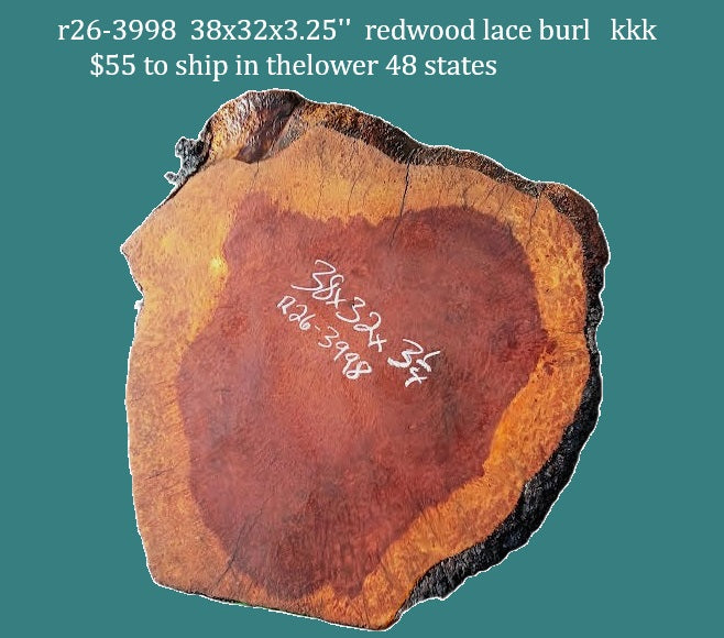 Redwood | DIY | Craft Wood | lace burl | RG26-3998