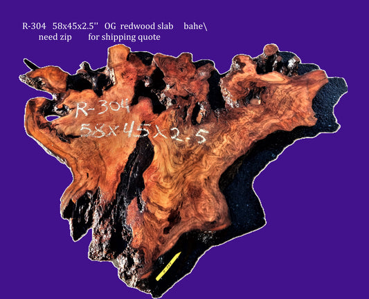 live edge redwood | epoxy river table | Dining table | Wall sculpture | R-304