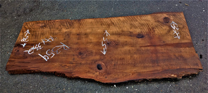curly redwood l epoxy river table | live edge slab | dining table | r-359