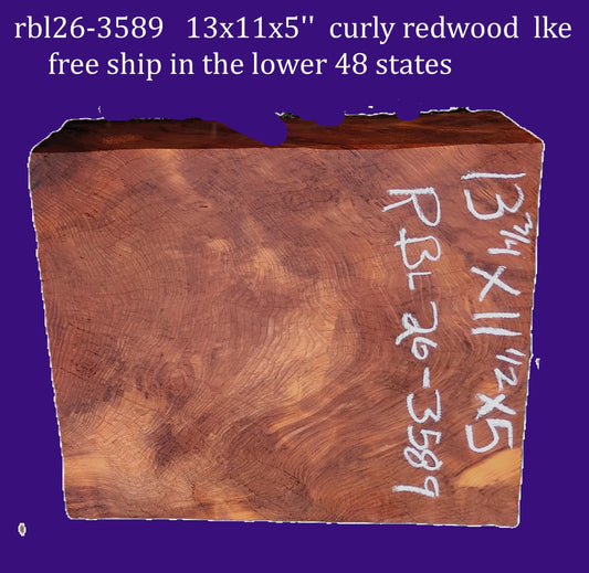 Redwood block | bowl turning | DIY | Craft Wood | live edge | rbl26-3589