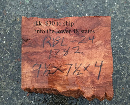 Curly Redwood | Turning block | Craft Wood | R24-1782