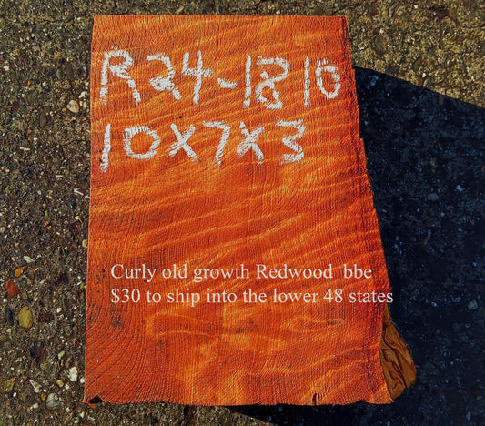 Curly Redwood | Turning block | Craft Wood | RBL24-1710