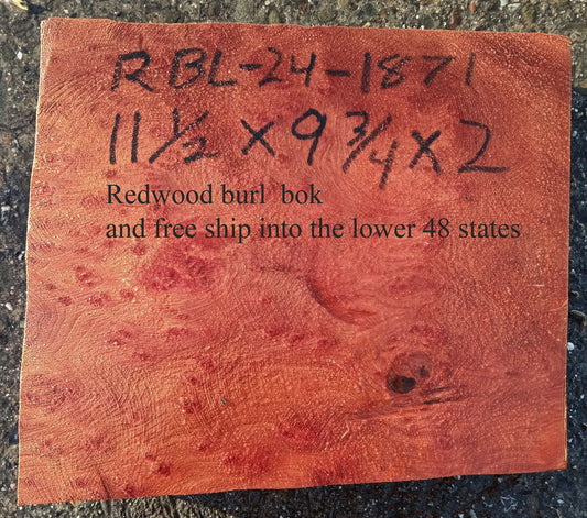 Redwood Burl | Turning block | Craft Wood | R24-1871