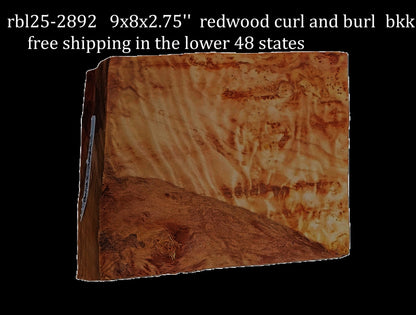 Redwood Curl and Burl Block| DIY | Craft Wood |  |RBL25-2892
