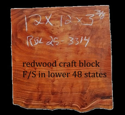 Redwood Burl Block | Turning Block | DIY | Craft Wood | RBL25-3314