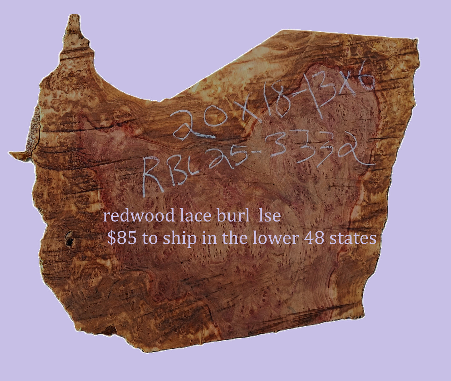 Redwood Lace Burl | DIY Crafts | Turning Block | RBL25-3332