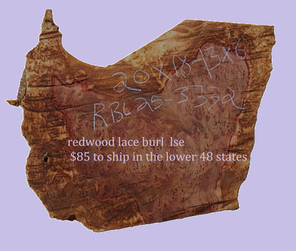Redwood Lace Burl | DIY Crafts | Turning Block | RBL25-3332