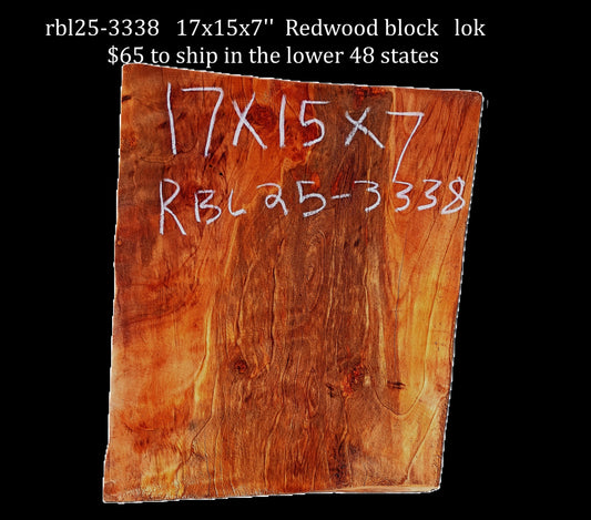 Redwood Burl | Turning Block | DIY | Craft Wood | RBL25-3338