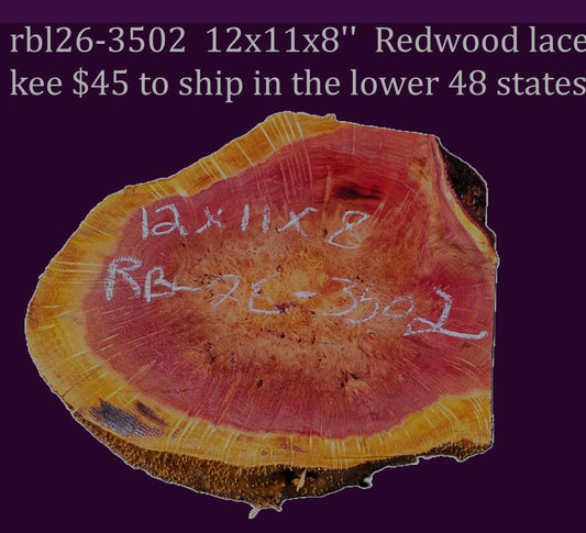 redwood lace Burl Block | Bowl Turning | DIY  | Craft-wood | rbl26-3502