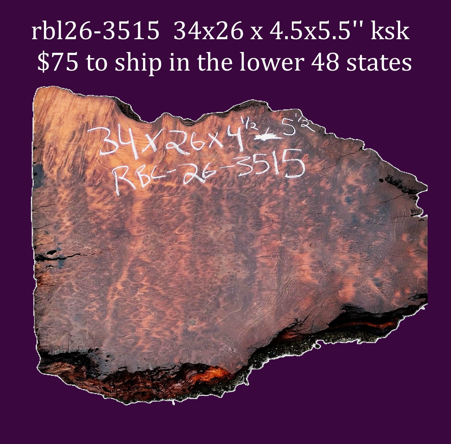 redwood lace Burl Block | Bowl Turning | O/G | DIY  | Craft-wood | rbl26-3515