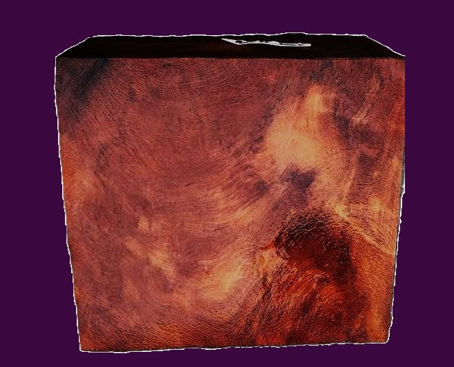 Curly Redwood Block | bowl turning | DIY | Craft Wood | live edge | rbl26-3543