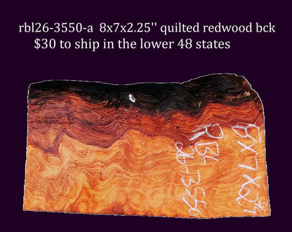 Quilted Redwood | bowl turning | DIY | Craft Wood | live edge | rbl26-3550