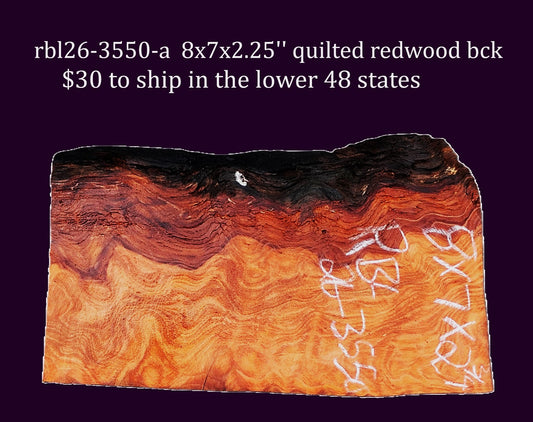 Quilted Redwood | bowl turning | DIY | Craft Wood | live edge | rbl26-3550