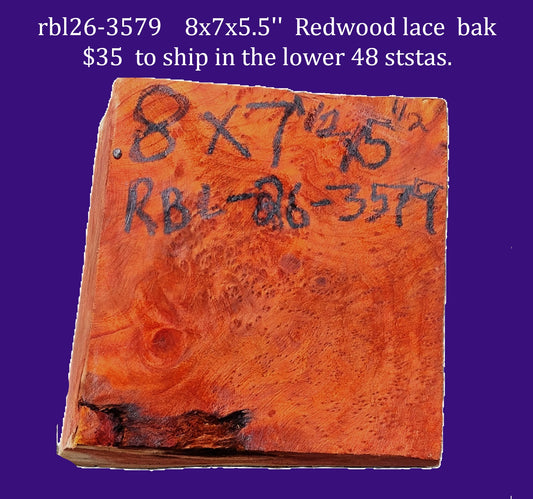 Redwood Lace | bowl turning | DIY | Craft Wood | live edge | rbl26-3579