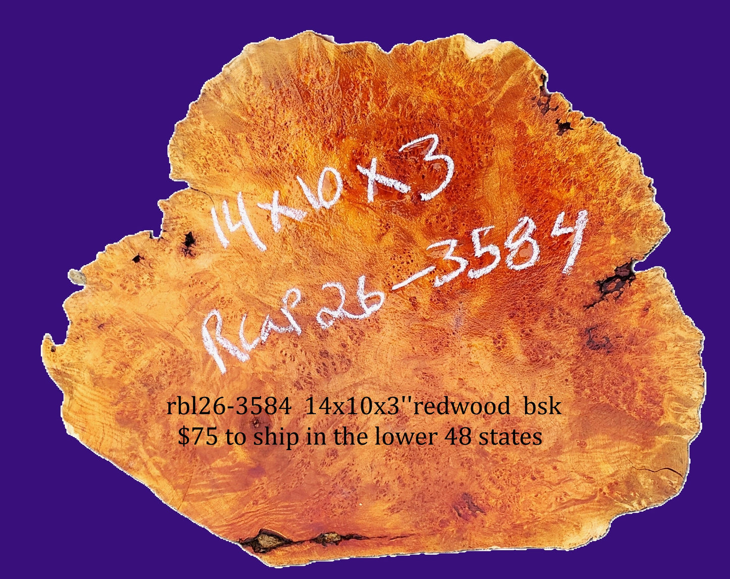 Redwood | DIY | Craft Wood | live edge | rcap26-3584