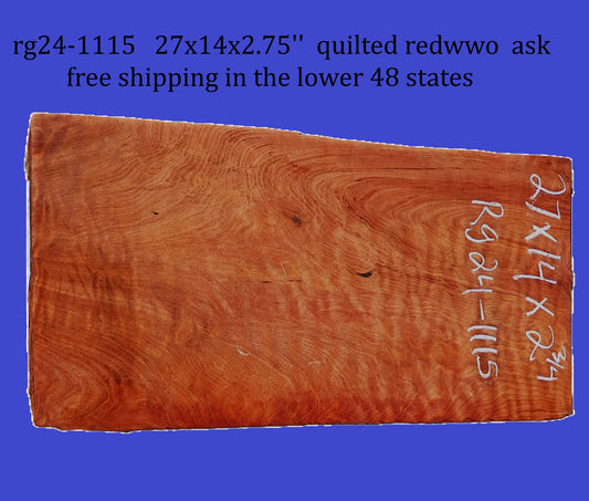 Quilted Redwood Slab | DIY | River Table | guitar billets | RG24-1115
