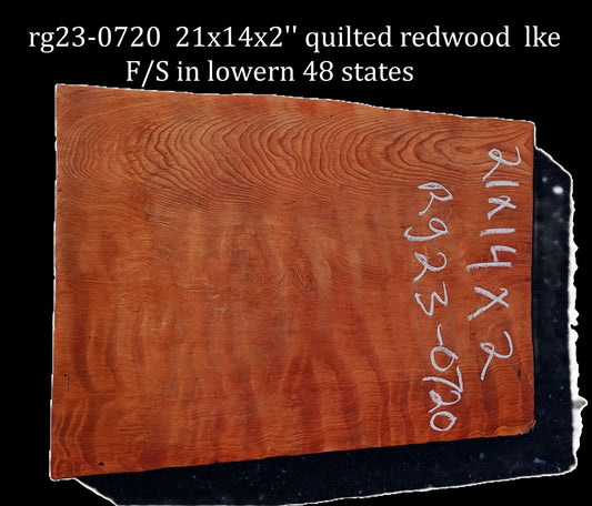 Quilted Redwood Slab | DIY | River Table | guitar billets | RG23-0720