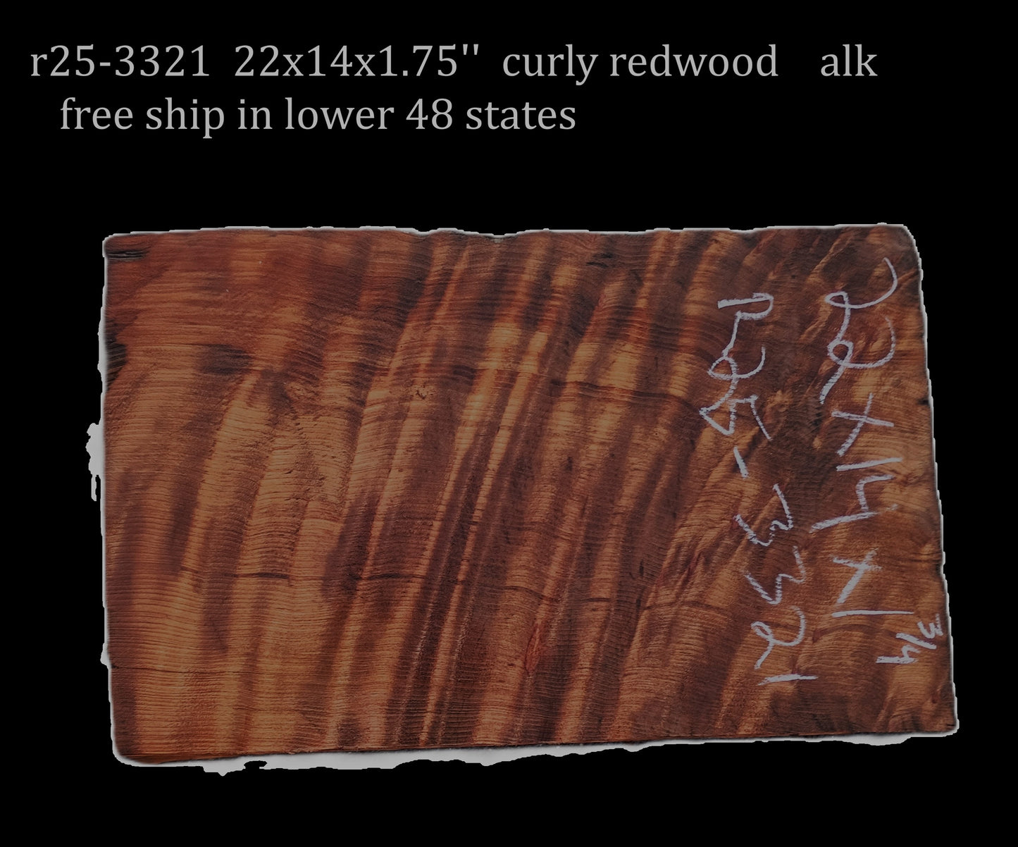 Curly Redwood | Turning block | Craft Wood | DIY | R25-3321