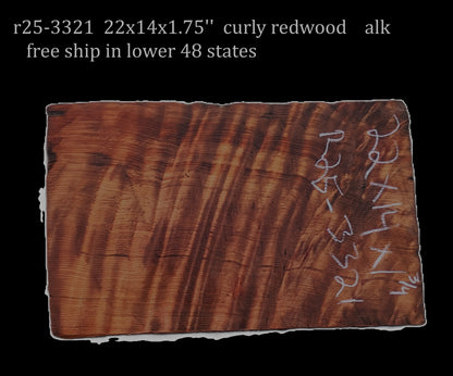 Curly Redwood | Turning block | Craft Wood | DIY | R25-3321