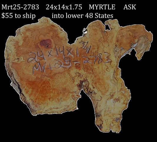 Myrtle Burl Slab | Live Edge | river table | DIY | Mrt25-2783