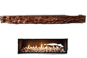 walnut mantel | Live Edge Slab | fireplace surround | DIY | wal26-3830 (Copy)