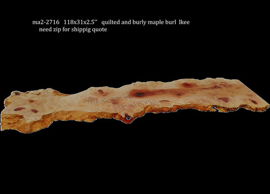 Maple Burl | Live Edge | River Table | DIY | MA2-2716